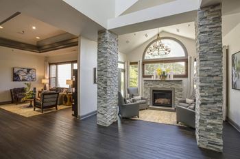 Clubhouse with fireplace
